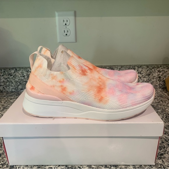 Isaac Mizrahi Live! Fly Knit Tie Dye Trainer Sneakers - Picture 2 of 13